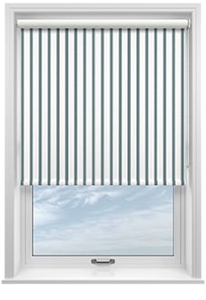 Salcombe Stripe (Blackout), Sea Glass - Twist&Fit Roller Blind